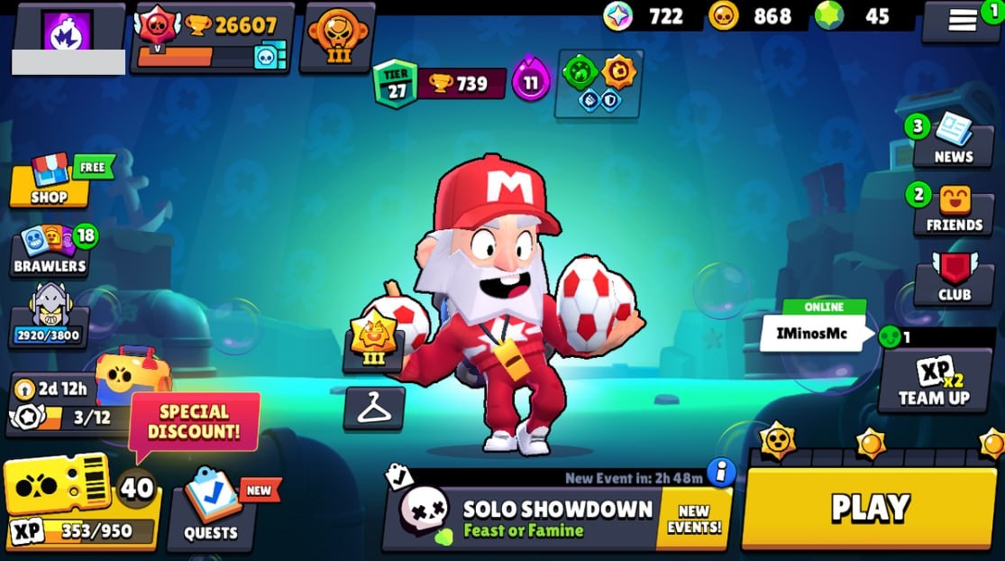 Brawl Stars Account (IOS/ANDROID) – 67 Brawlers | 26,607 Trophies | 55 Skins | 5 Legends | 18 Mythics | 25 Epics | 868 Gold | 45 Gems | 722 Blings |