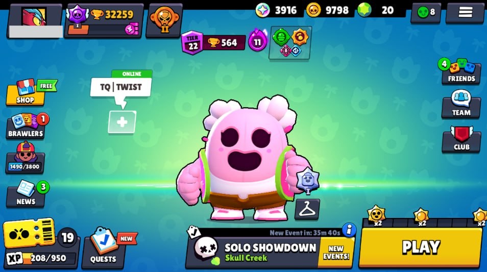 Brawl Stars Account (IOS/ANDROID) – 72 Brawlers | 32,259 Trophies | 68 Skins | 9 Legends | 21 Mythics | 23 Epics | 9,798 Gold | 20 Gems | 3,916 Blings |