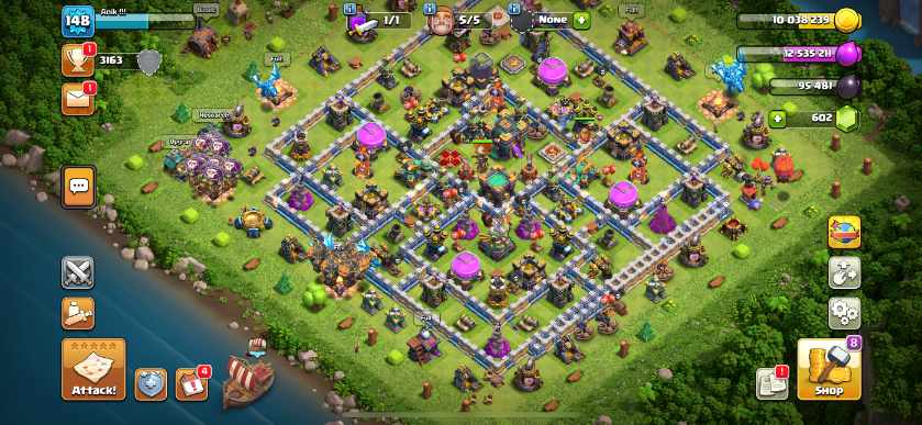 Clash of Clans Account – TH:14, Level 148, BK:57, AQ:80, GW:55, RC:20 (IOS/Android)