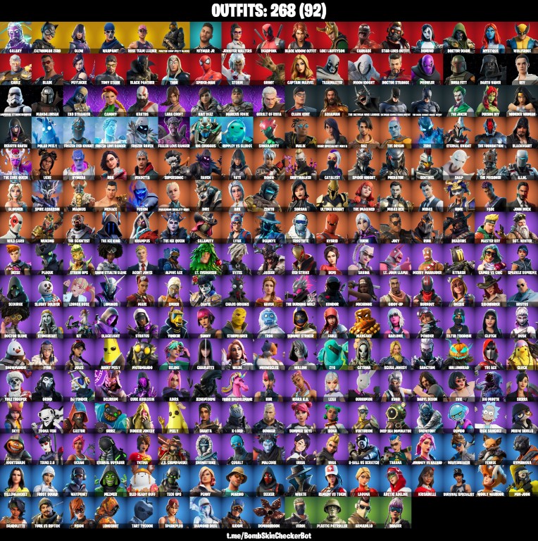 268 Skins, OG STW, Astro Jack, Master Chief (Matte Black), Gold Midas, Deadpool, Lara Croft, Victor Elite, Omegarok [PC/PSN/XBOX]