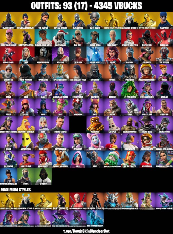 93 Skins, Black Knight, Leviathan Axe, AC/DC, Sparkle Specialist, Floss, Royale Knight, Blue Squire [PC/PSN/XBOX/Switch]
