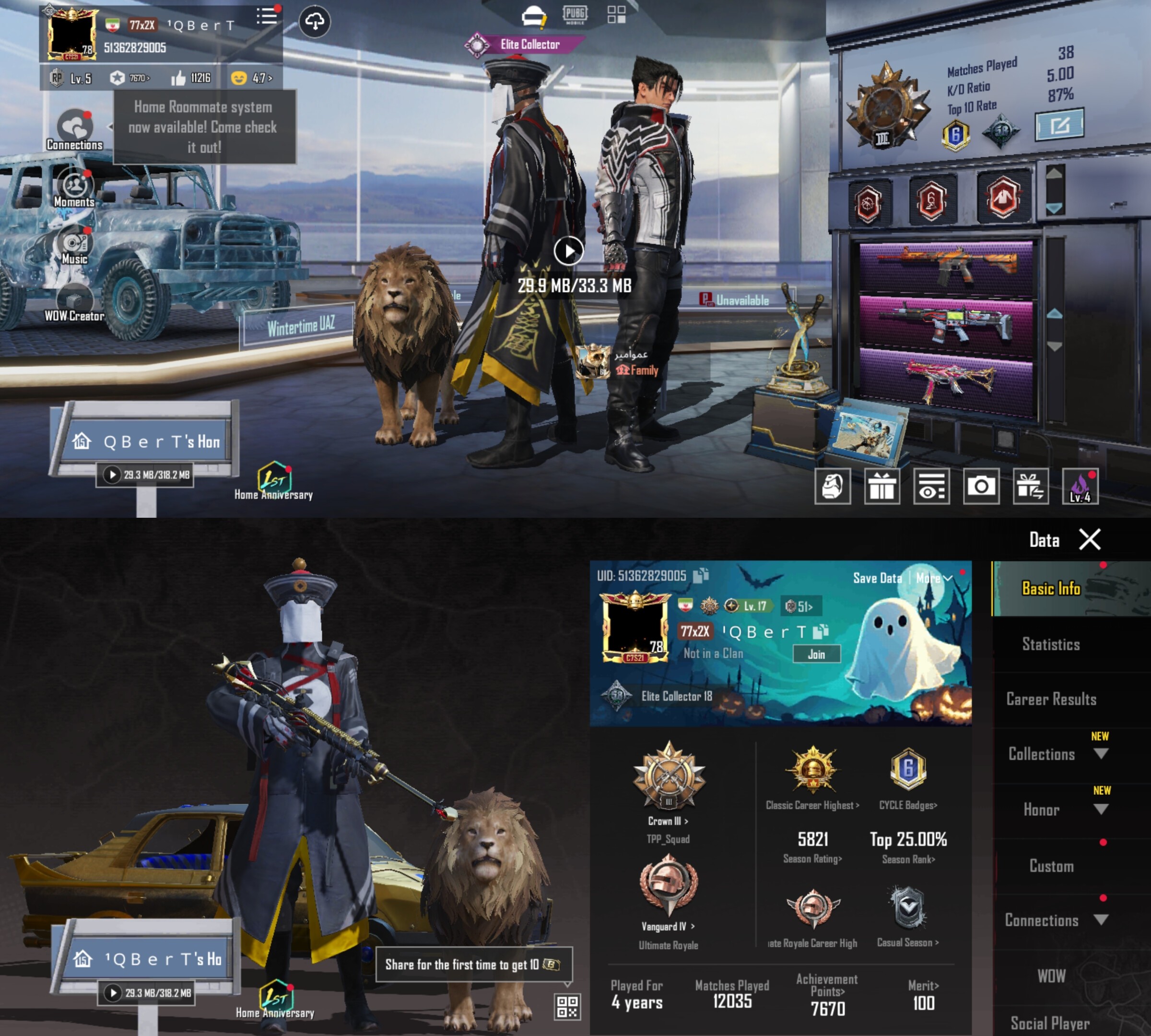 iOS – Android Level76 +10 Kill Massage Set Rabbit Set China Helmet+Car Glacier Mythic Fashen Full Skin Code325