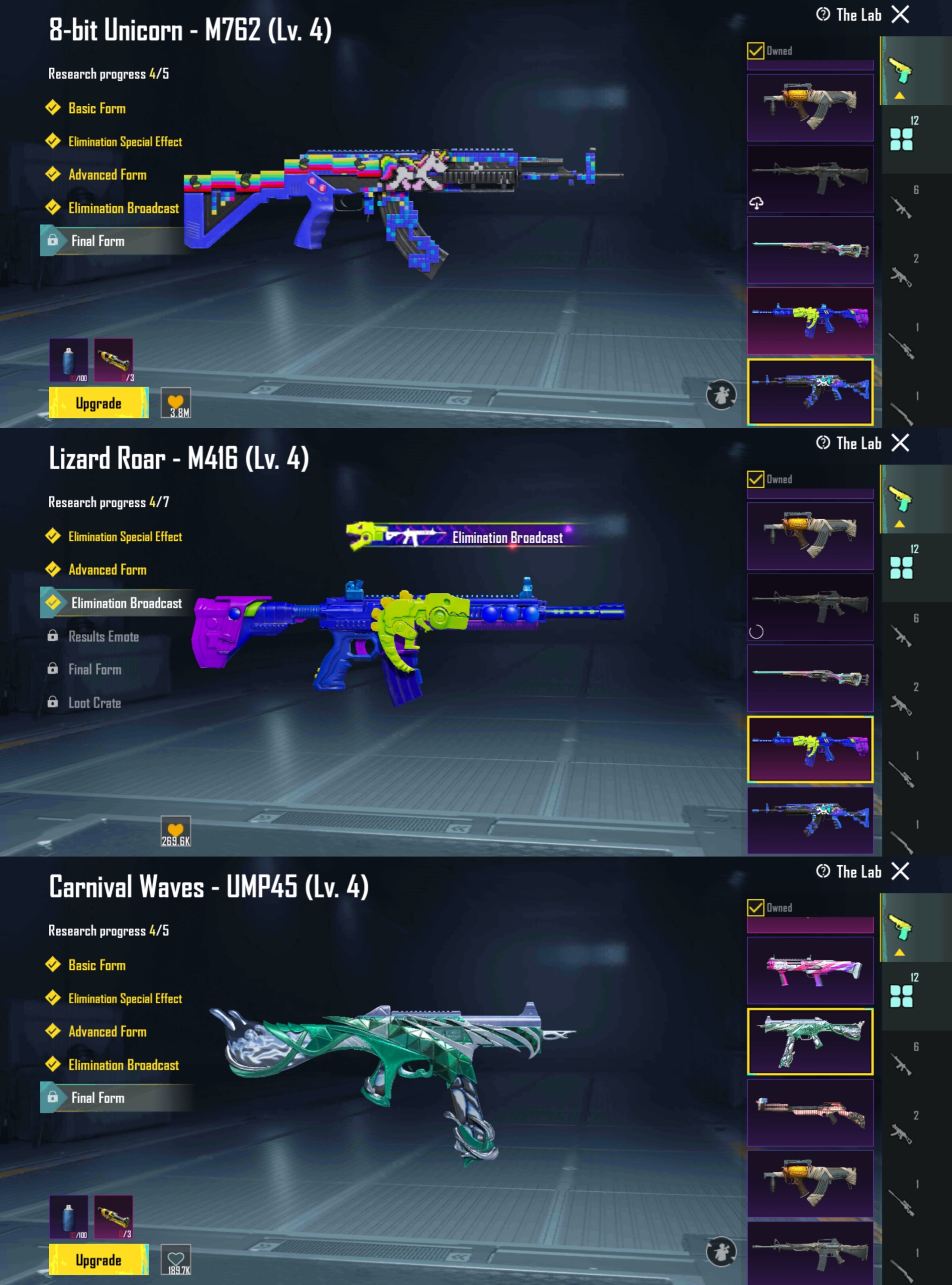 iOS Android🎮Level72🛍️M416 Lizard Kill 🤩M700+UMp Max🦖 12 Upgrade Gun🔫 Full Old Skin 💲Code328