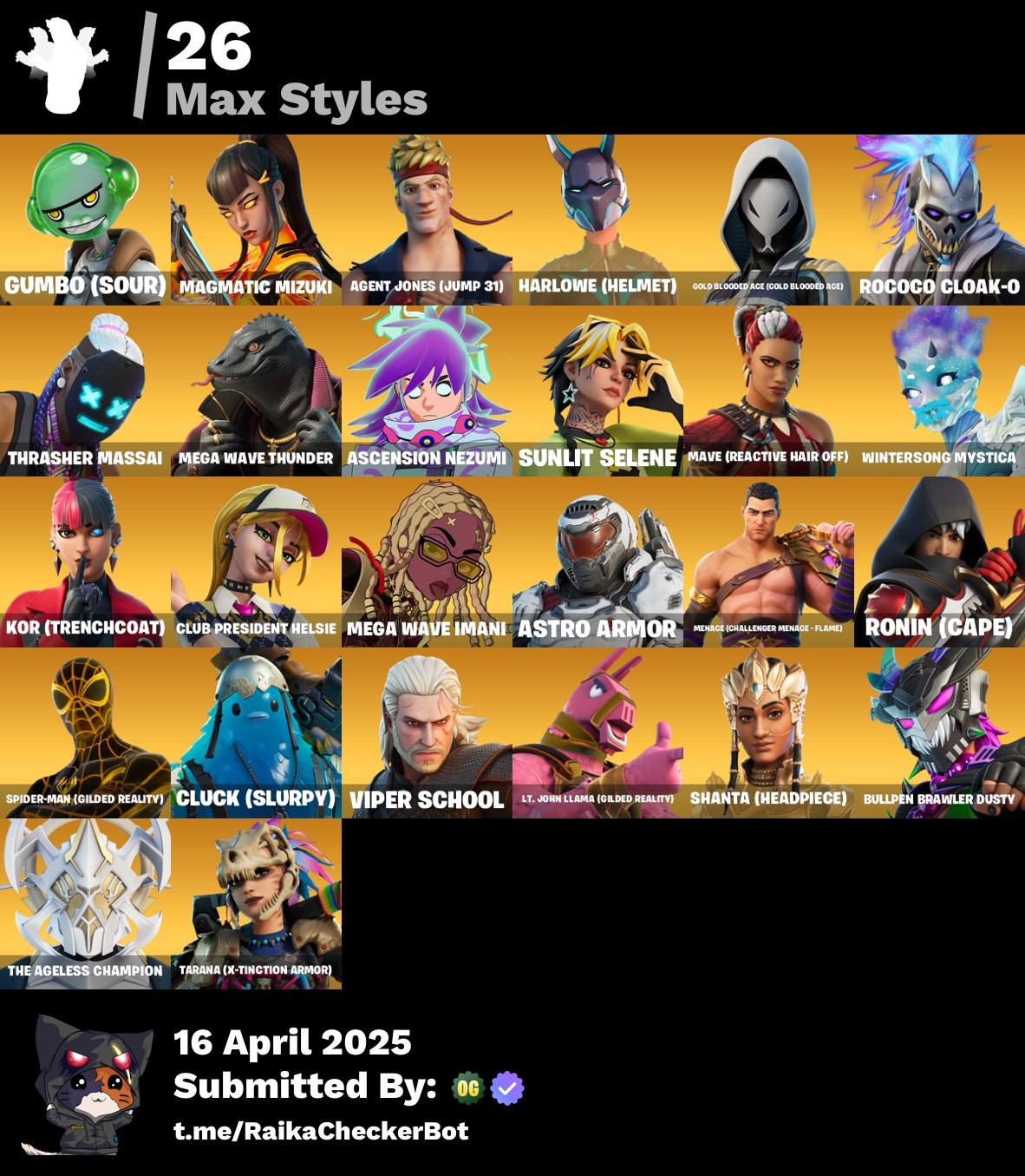 Fortnite Account ( PLAYSTATION / XBOX / PC / MOBILE / NINTENDO ) 87 Skins / Merry Mint Axe / Backlash / Lara Croft / Assault Trooper