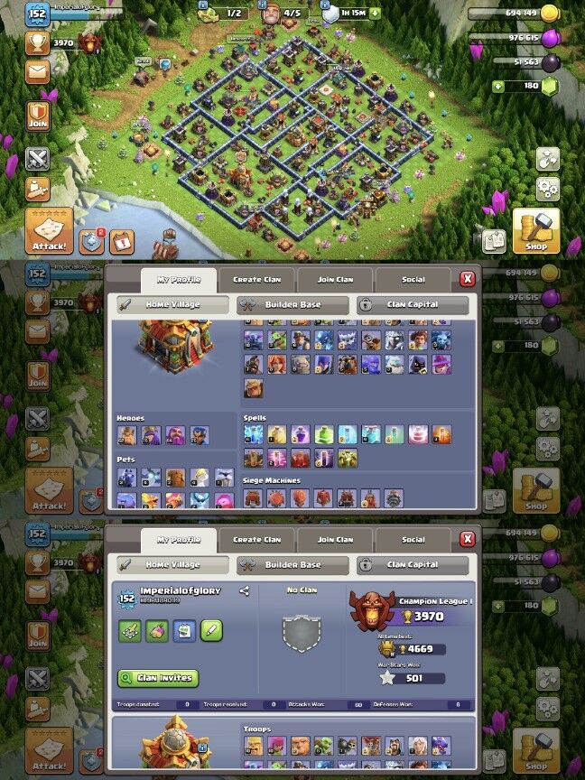 TH:16, Level 152, BK:62, AQ:76, GW:54, RC:26 (IOS/Android)