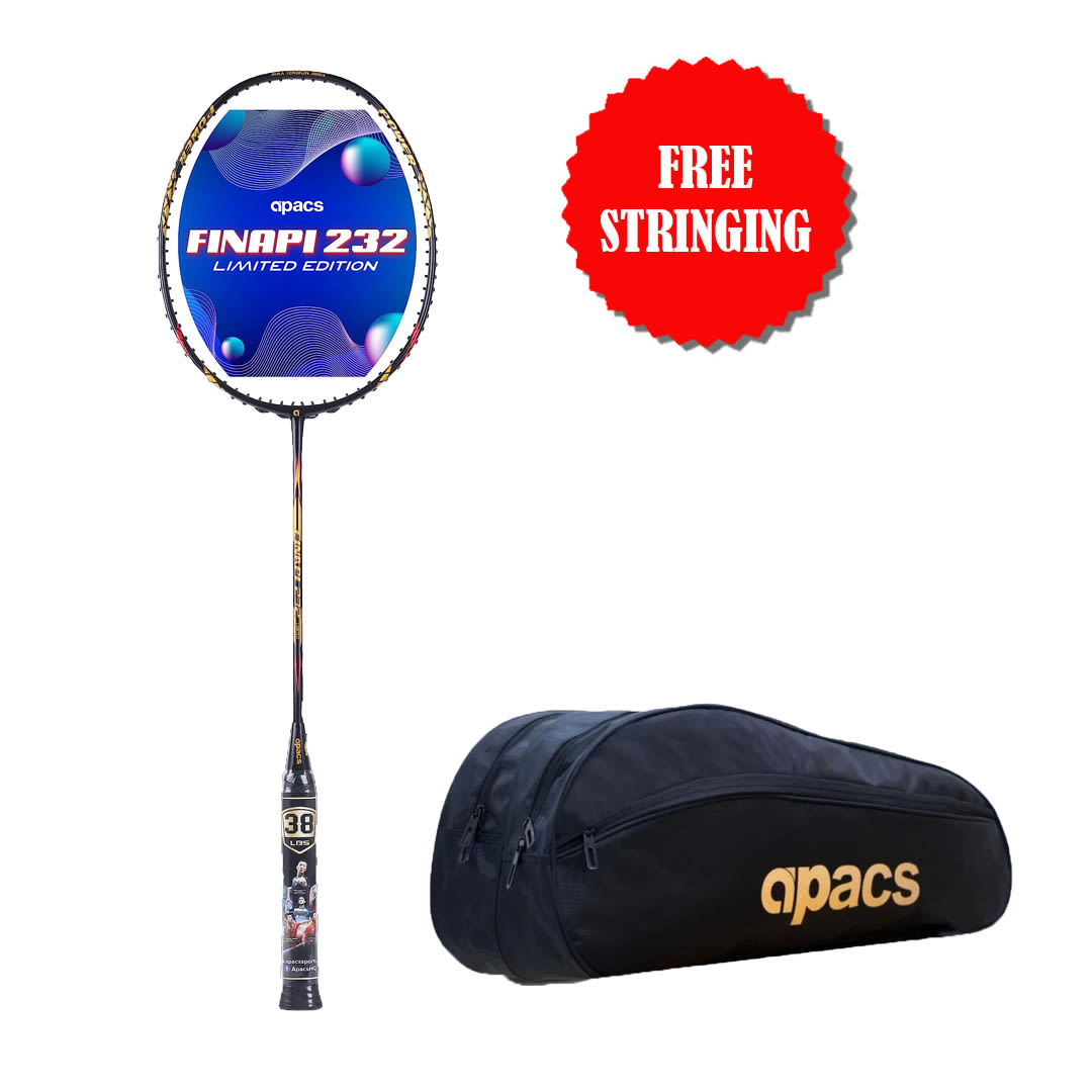 Apacs Finapi 232 LTD+Kit bag+Stringing (Without Racket Cover