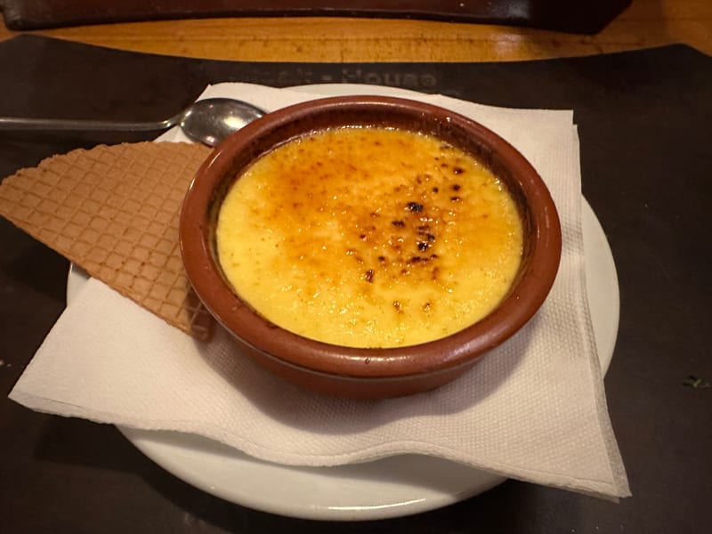 Crème brûlée at El Churrasco Argentino - Bruges