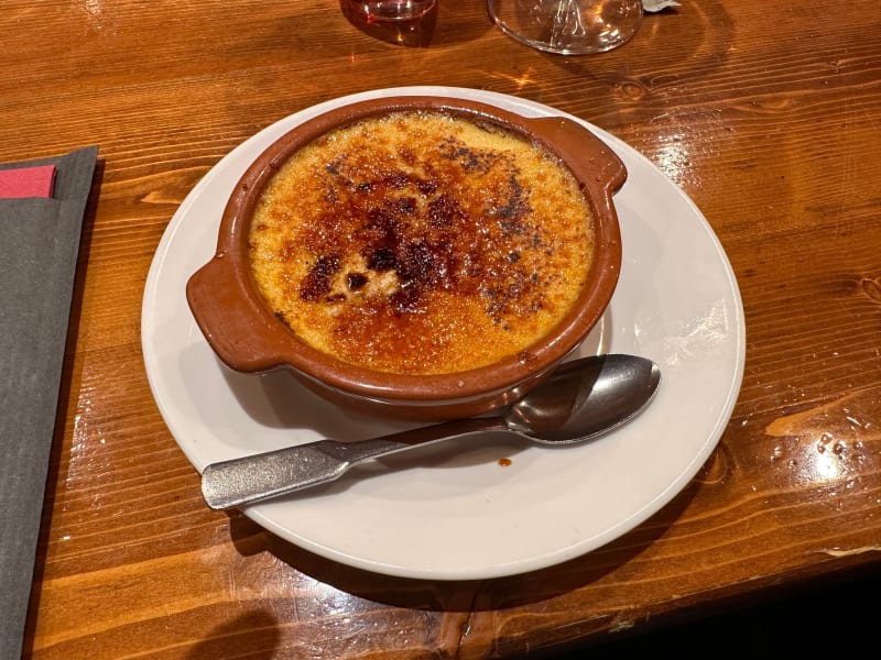Crème brûlée at Restaurant Le Chamois d'Or