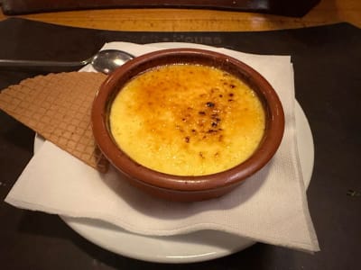 Crème brûlée at El Churrasco Argentino - Bruges