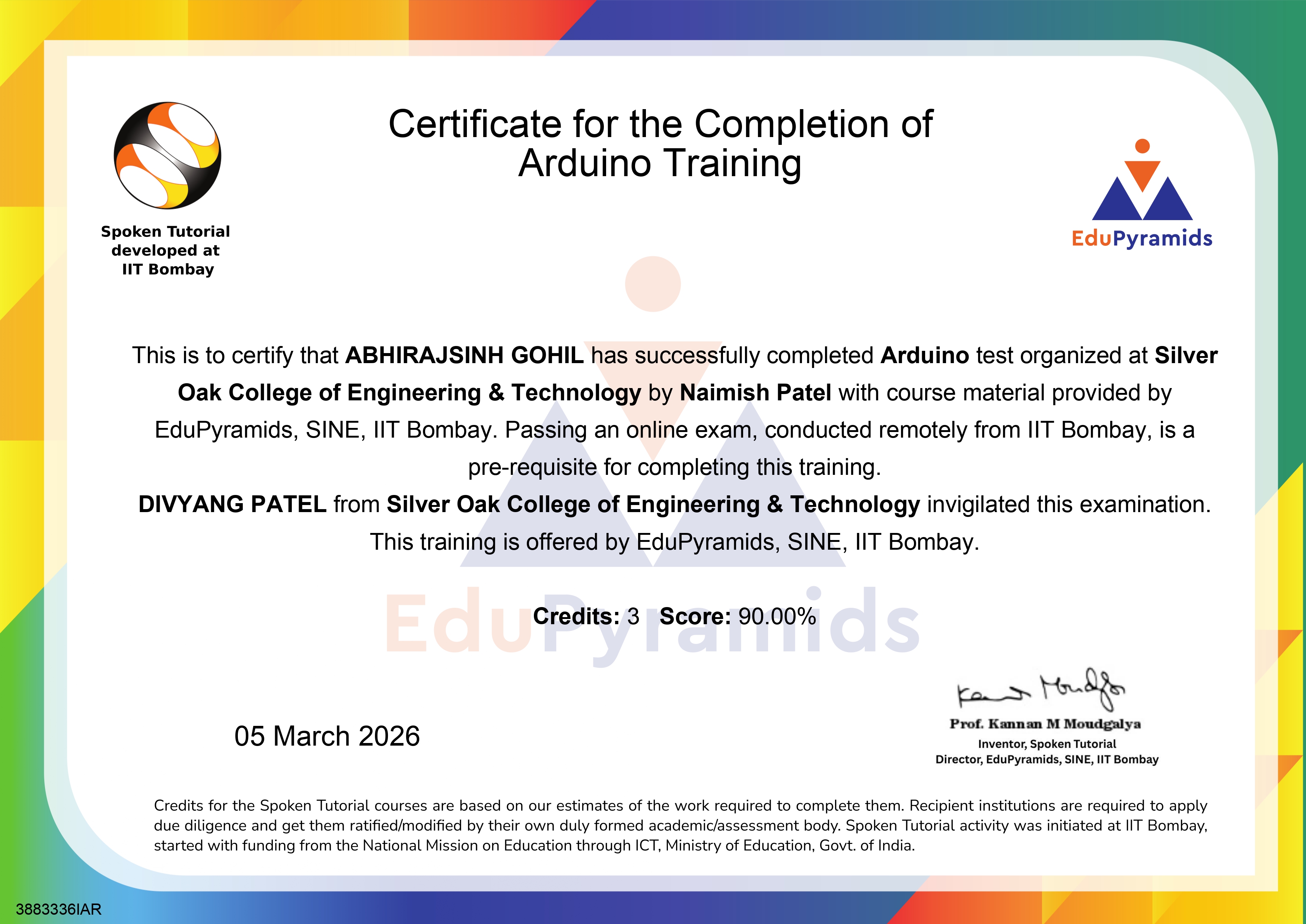 Arduino Training at Spoken Tutorial