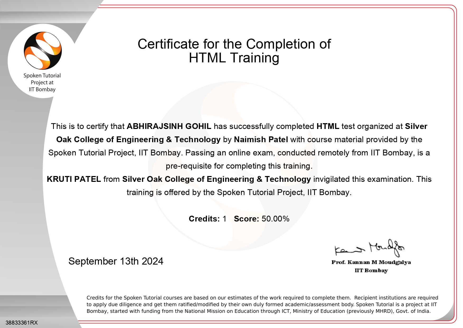 HTML Training at Spoken Tutorial