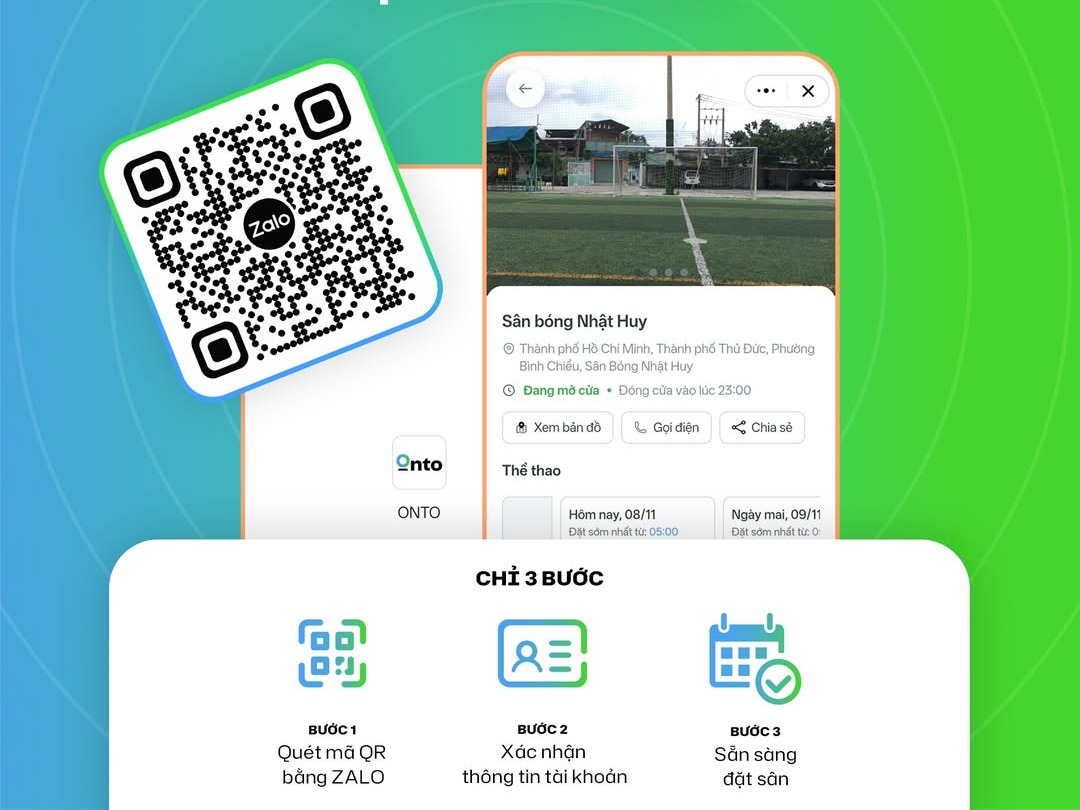 App Thể Thao ONTO – Tìm Sân Thể Thao Gần Đây Và Đặt Sân Theo Giờ Chỉ Trong 3 Phút