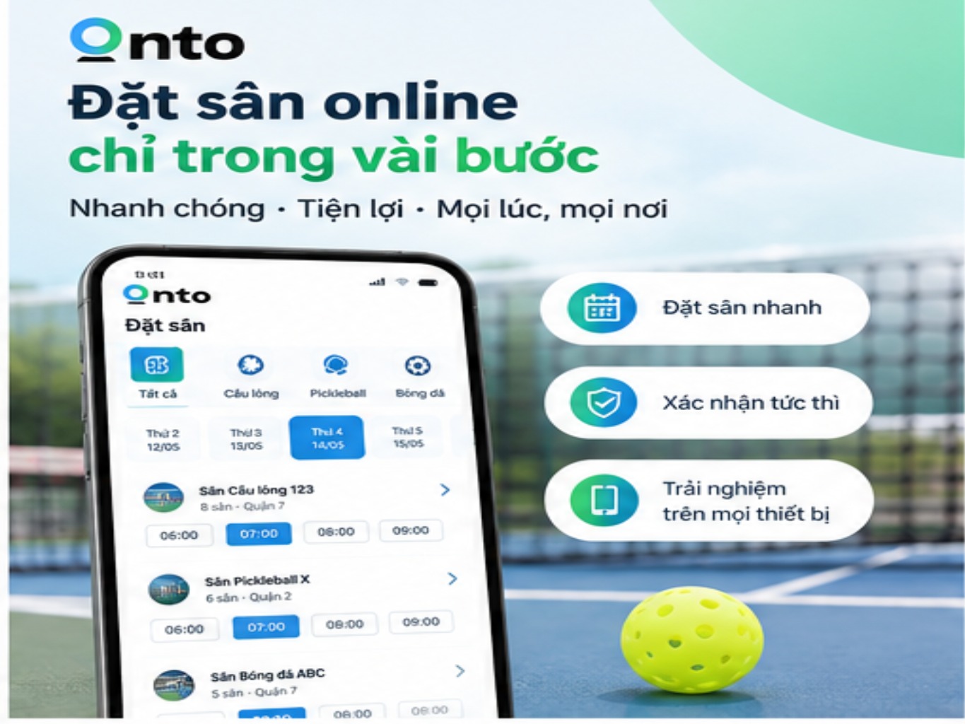 Đặt Sân Bóng Đá Online Ở Đâu Nhanh Và Tiện Nhất? Giải Pháp Từ ONTO
