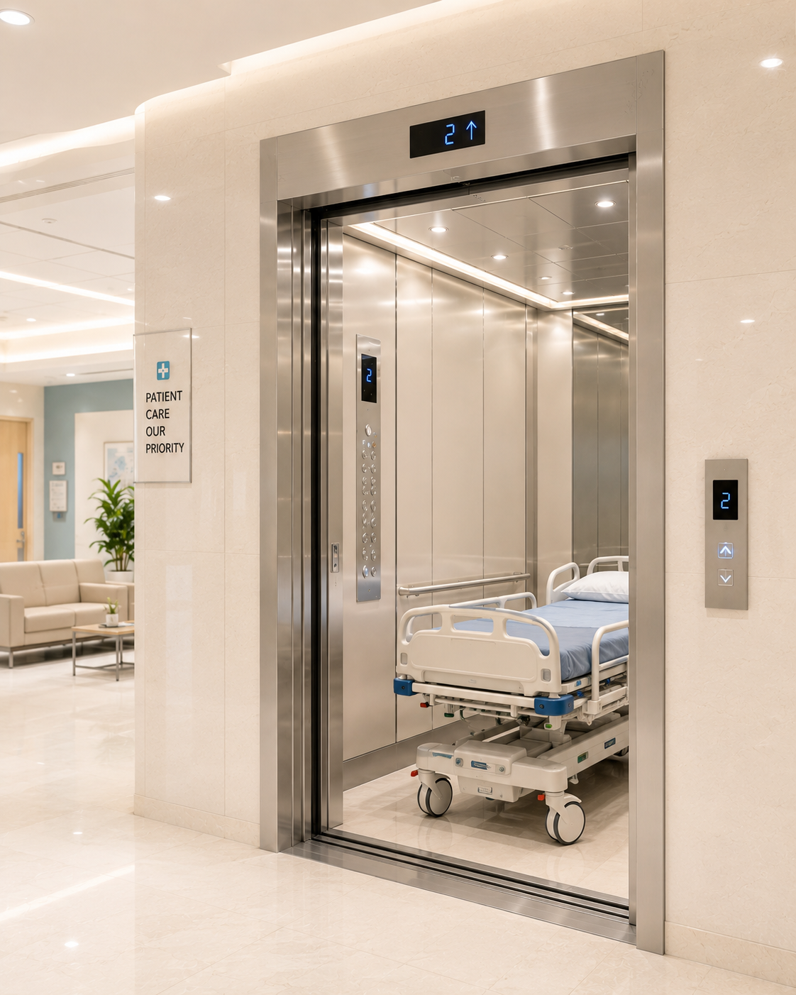 Geared Hospital Lift