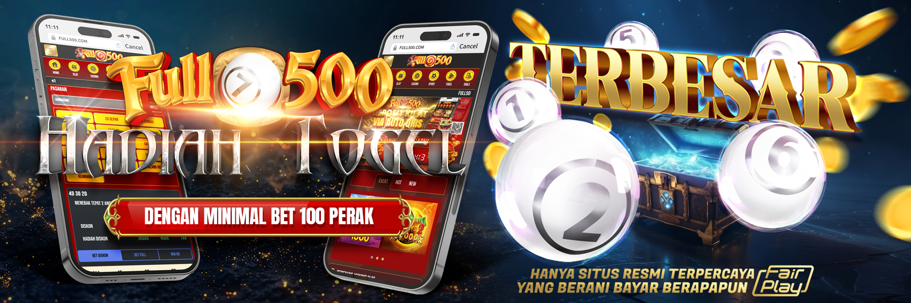 FULL500 Situs Togel Online Dengan Hadiah Terbesar & Dijamin Terpercaya Bayar Berapapun Kemenangan Anda!