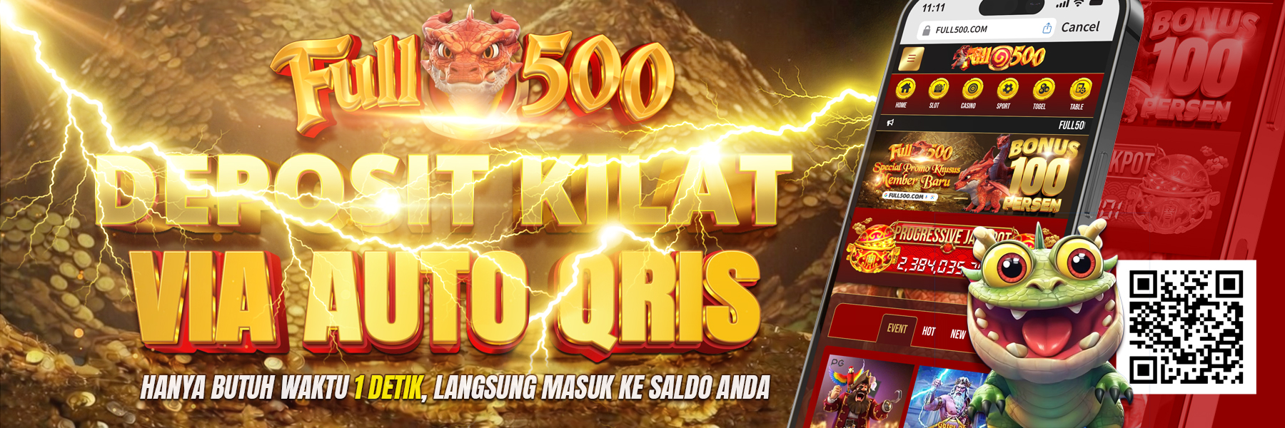 FULL500 - Situs Slot Online Dengan Fitur Deposit Qris Tercepat Hanya 1 Detik