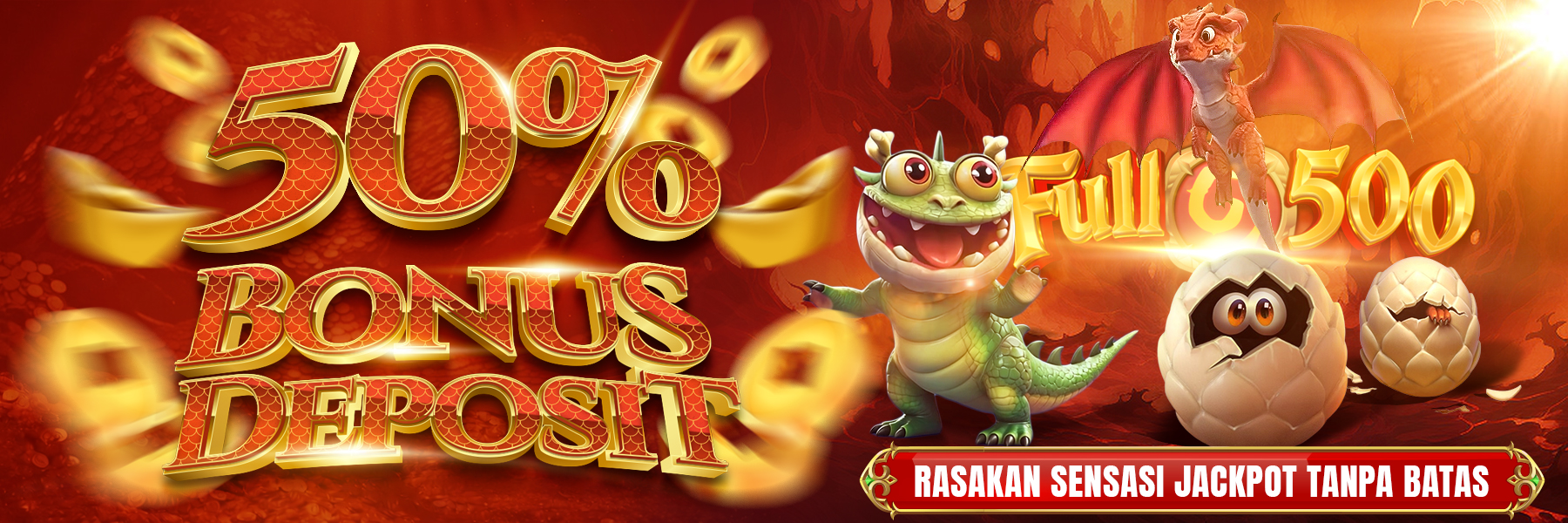 FULL500 - Memberikan Bonus Khusus Pemain Pg Soft & Pragmatic Sebesar 50% Setiap Deposit 