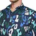 Louis Vuitton Navy Blue & Green Premium Quality Long Sleeve Shirt-thumb-2