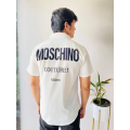 Moschino White Premium Quality Half Sleeve Shirt-thumb-1