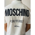 Moschino White Premium Quality Half Sleeve Shirt-thumb-3