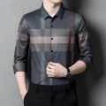 Burberry Checked Green Premium Quality Formal Shirt-thumb-2