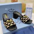 Prada Black Premium Quality Heels Sandals-thumb-0