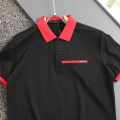 Prada Black Embroidered Logo Premium Quality Polo T-shirt-thumb-2