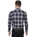 Burberry Navy Blue Premium Quality Men's Check Shirt-thumb-1