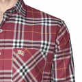 Burberry Wine Premium Quality Men's Check Shirt-thumb-5