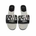 Fendi Black and Grey Premium Flat Sandals-thumb-5