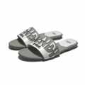 Fendi Grey and White Premium Flat Sandals-thumb-0