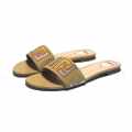 Fendi Brown and Pink Flat Sandals-thumb-0