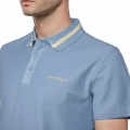 Salvatore Ferragamo Embroidered logo Sky Blue Polo T-shirt-thumb-2