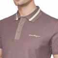 Salvatore Ferragamo Embroidered logo Red Wood Polo T-shirt-thumb-2
