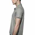 HUGO BOSS Olive Grey Embossed Stacked Logo T-shirt-thumb-3