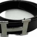 Hermes Black Premium Quality Belt-thumb-0