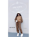 Prada Print Brown High-End Quality Girls Co-ord Set-thumb-0