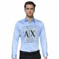 Armani Exchange Sky Blue Premium Quality Full Sleeve Shirt-thumb-0