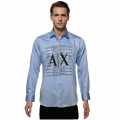 Armani Exchange Sky Blue Premium Quality Full Sleeve Shirt-thumb-6