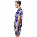 Chanel Floral Logo Print Blue Premium Shirt & Shorts Combo-thumb-2
