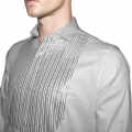 Armani Exchange White Premium Quality Tuxedo Shirt-thumb-2