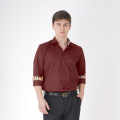 Burberry Maroon Premium Quality Shirt-thumb-0