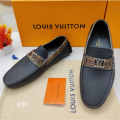 Louis Vuitton Black & Brown Premium Quality Loafers-thumb-0
