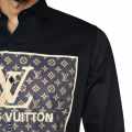 Louis Vuitton Black Premium Quality New Designer Men's Casual Shirt-thumb-5