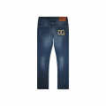 Dolce & Gabbana Blue Embossed Pocket Logo Jeans-thumb-5