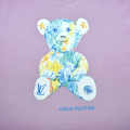 Louis Vuitton Purple Premium Teddy Print Kids T-shirt-thumb-3