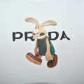 Prada Bunny Print White Premium Kids T-shirt-thumb-3