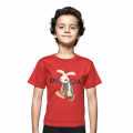 Prada Bunny Print Red Premium Kids T-shirt-thumb-0