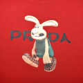 Prada Bunny Print Red Premium Kids T-shirt-thumb-3