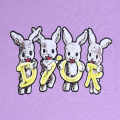 Dior Rabbit Print Purple Premium Kids T-shirt-thumb-3